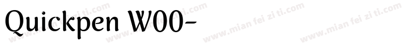 Quickpen W00字体转换